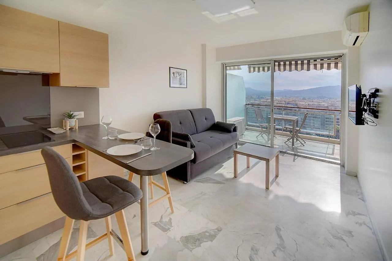 קאן Immogroom- Magnificent View - New - Terrace - Ac דירה